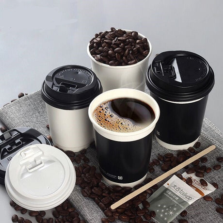 14oz Paper Cup With A Lid - Yorkn Inc✅
