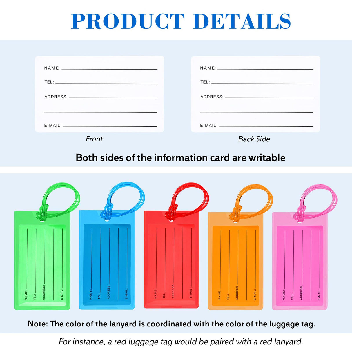 Pvc Clear Luggage Tag With Paper Card