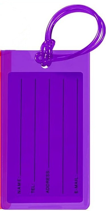 Pvc Clear Luggage Tag With Paper Card