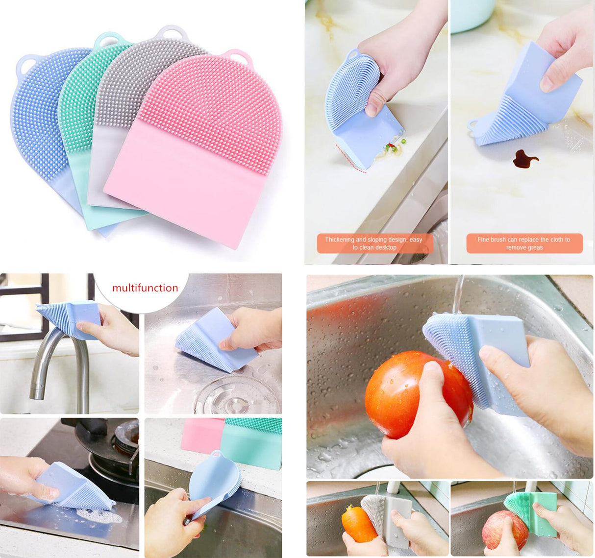 2 In 1 Silicone Dish Scrubber - Yorkn Inc✅