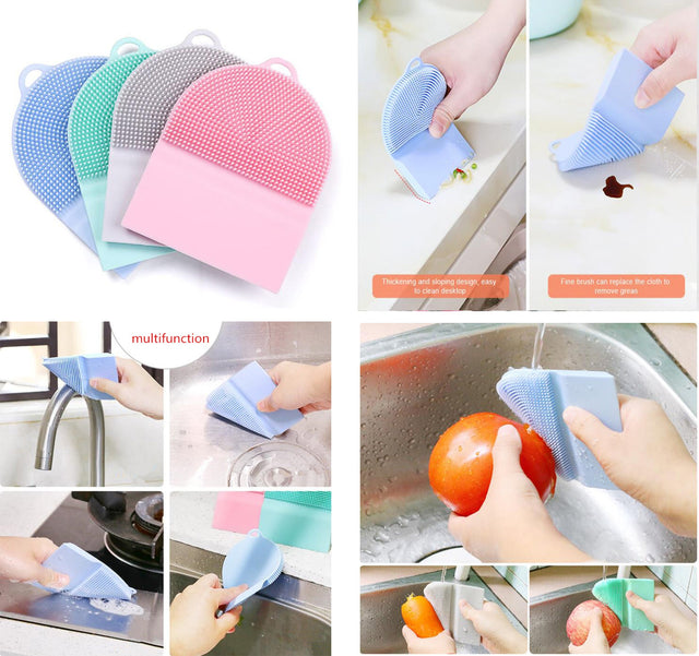2 In 1 Silicone Dish Scrubber - Yorkn Inc✅
