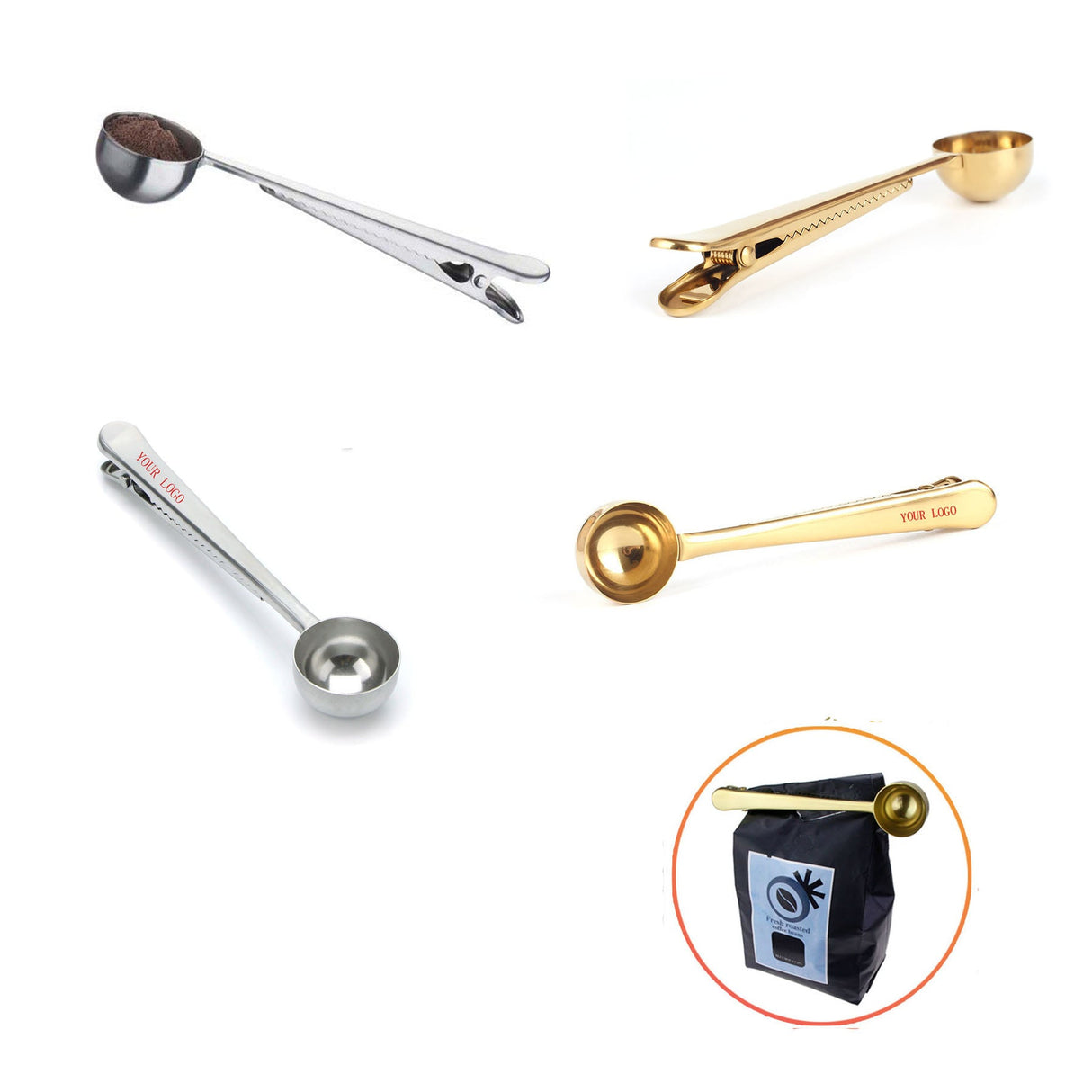 2 In 1 Stainless Steel Coffee Spoon Scoop - Yorkn Inc✅
