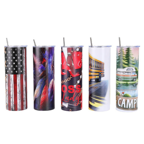20oz Stainless Steel Straw Bottle - Yorkn Inc✅