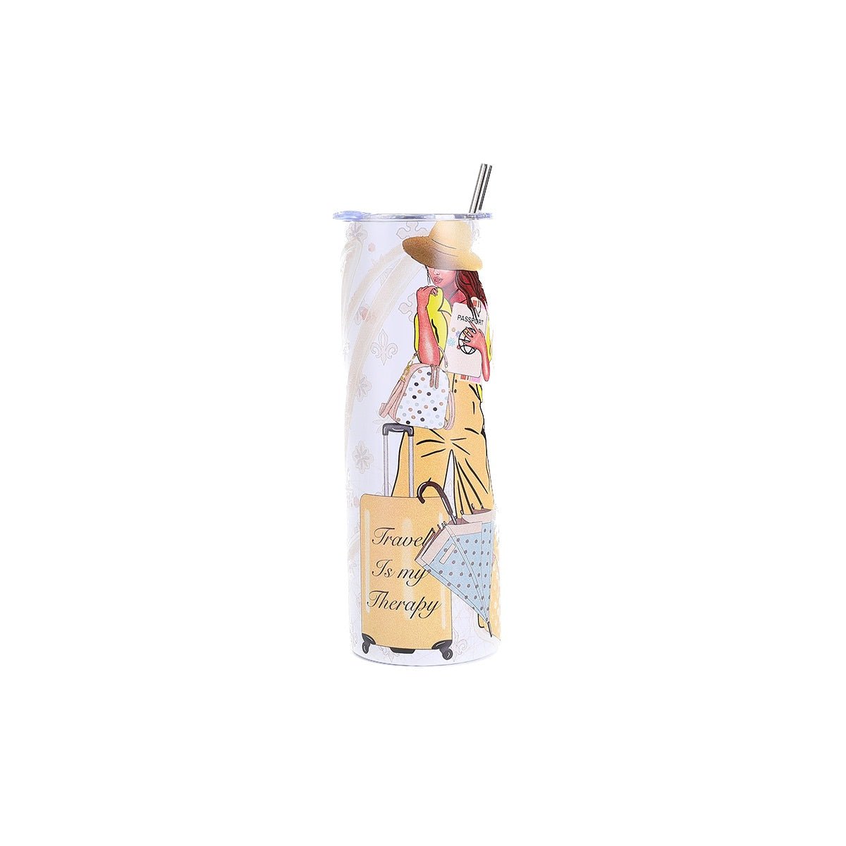 20oz Stainless Steel Straw Bottle - Yorkn Inc✅