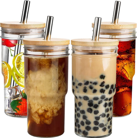 24oz Glass Straw Cup - Yorkn Inc✅