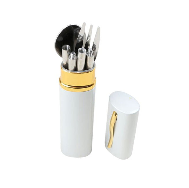 3 Pieces Set Stainless Steel (chopsticks, Fork, Spoon) With Metal Case - Yorkn Inc✅
