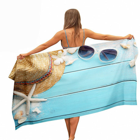 30x60 Inch Ultra Fine Microfiber Colorful Beach Towel - By Boat - Yorkn Inc✅