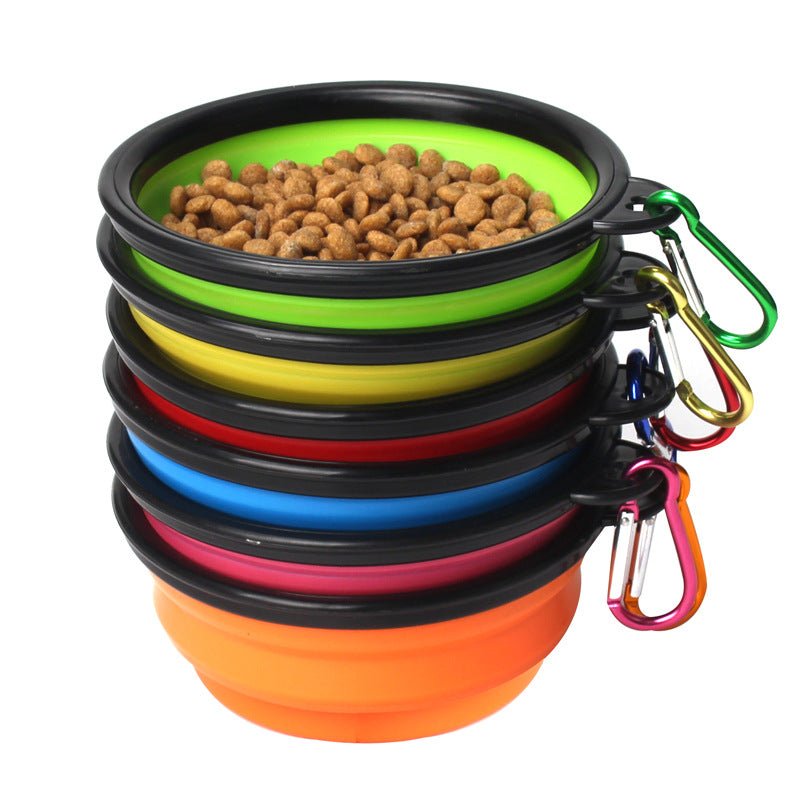 350ml Outdoor Folding Pet Silicone Bowl - Yorkn Inc✅