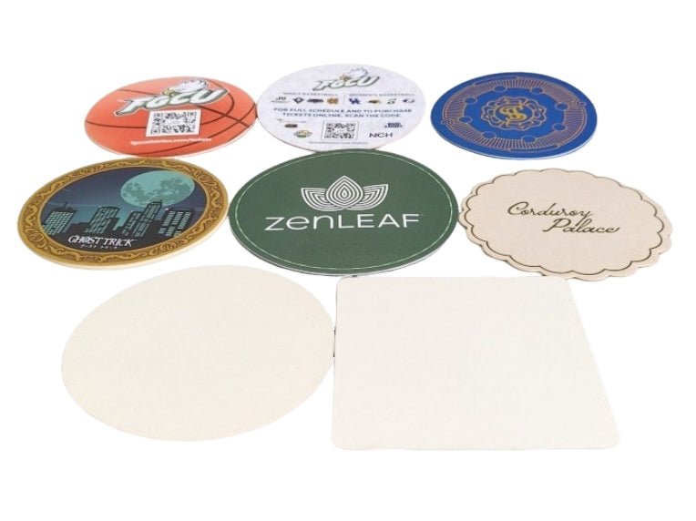 4" 40 Pt Pulp Board Coaster - Yorkn Inc✅