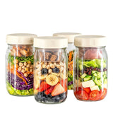 4 Pack Glass Salad Jars - Yorkn Inc✅