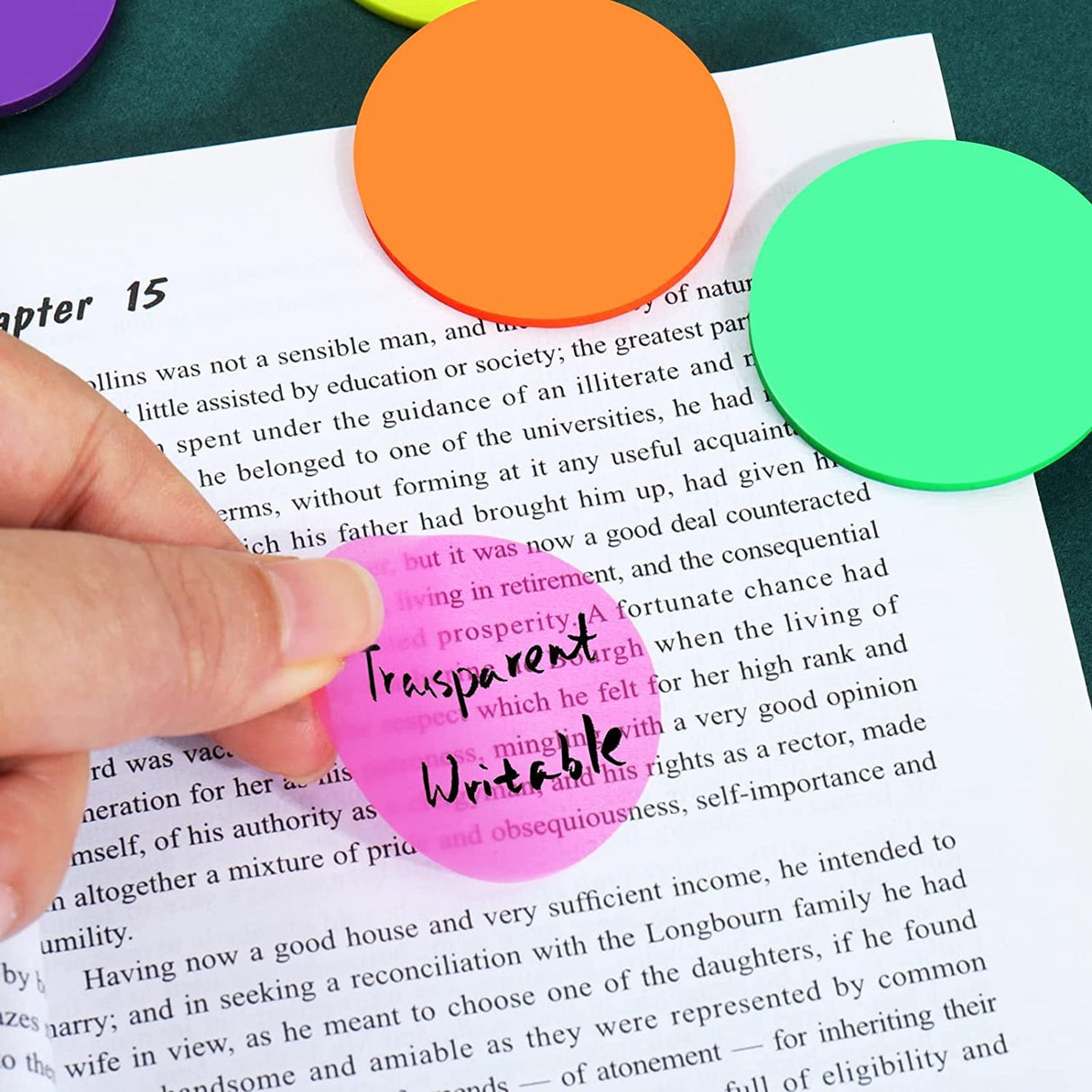 4.1 Cm Transparent Round Sticky Notes - Yorkn Inc✅