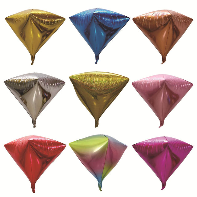 4d Diamond Shaped Aluminum Foil Balloon - Yorkn Inc✅