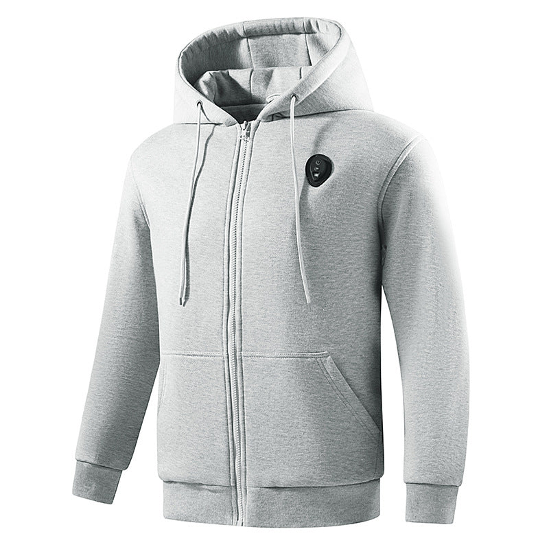 5 Zone Heating Zipper Hoodie With Lighting - Yorkn Inc✅