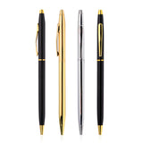 Metal Ballpoint Pen With Gold Trim