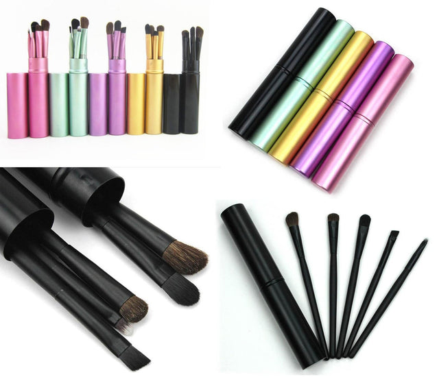 5pcs Makeup Brushes With Cylinder Case - Yorkn Inc✅