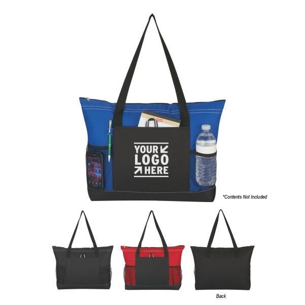 600 D Polyester Zippered Tote - Yorkn Inc✅