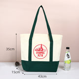 Color Block Canvas Tote