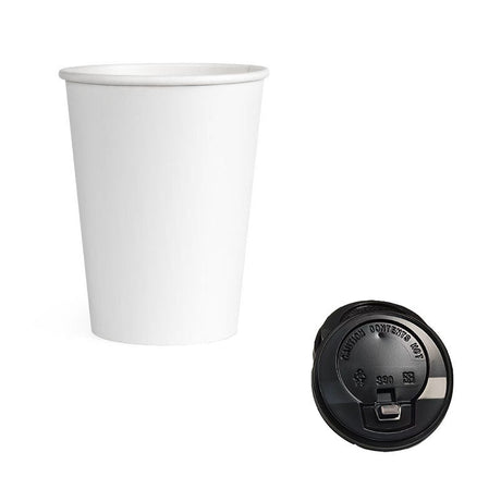 9oz Disposable Paper Cup With Lid - Yorkn Inc✅