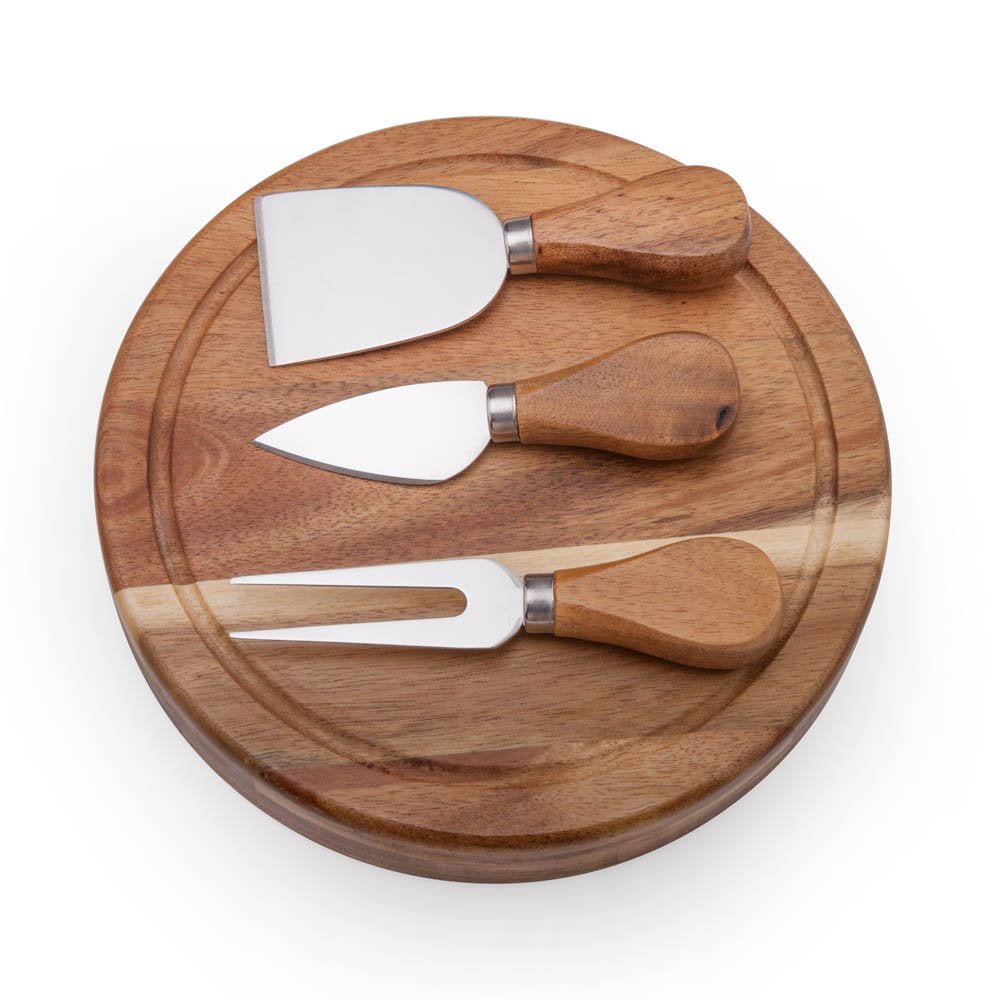 Acacia Wood Cheese Board Set - Yorkn Inc✅