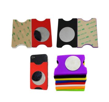 Adhesive Silicone Phone Wallet With Stainless Stee - Yorkn Inc✅