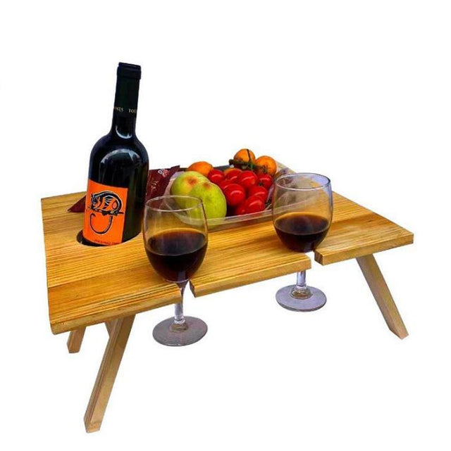 Bamboo Wine & Cheese Table - Yorkn Inc✅