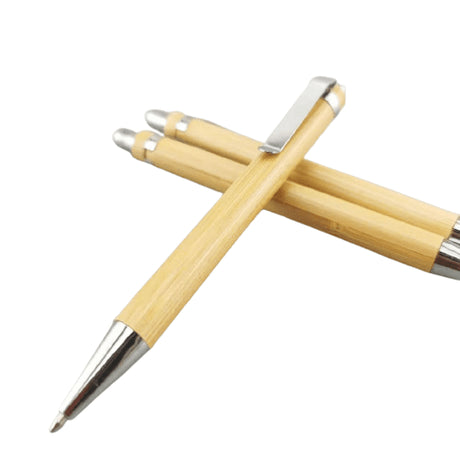 Bamboo Wooden Retractable Ballpoint Pen - Yorkn Inc✅