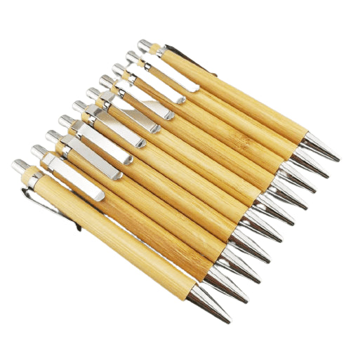 Bamboo Wooden Retractable Ballpoint Pen - Yorkn Inc✅
