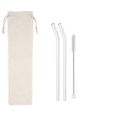 Bent Glass Straws With 1 Cleaning Brush - Yorkn Inc✅