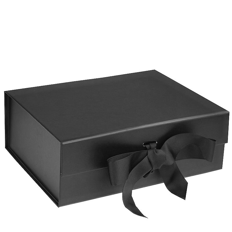 Black Folding Gift Box With Ribbon - Yorkn Inc✅