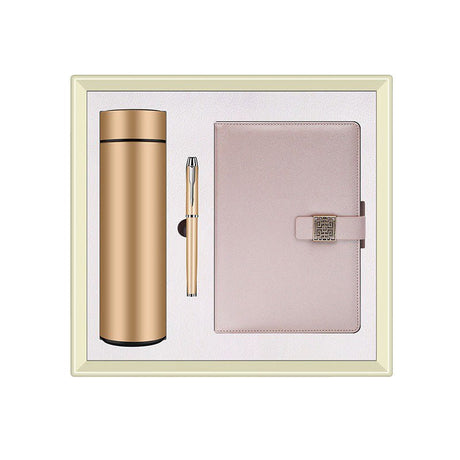 Business Gift Set - Insulated Bottle, Notebook & Pen, Ideal For Corporate Events - Yorkn Inc✅