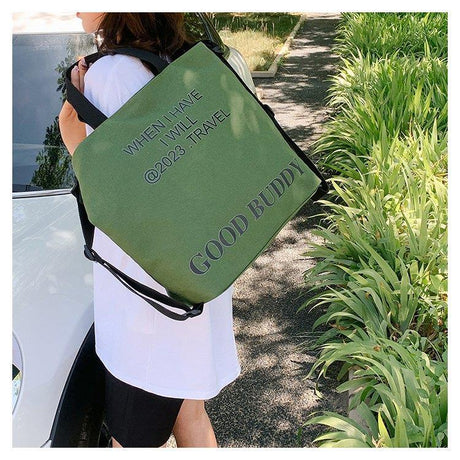 Canvas Backpack Hand Bag And Shoulder Bag - Yorkn Inc✅