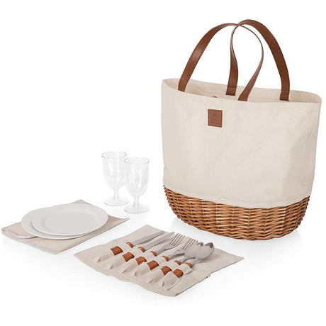 Canvas Willow Basket For Picnic - Yorkn Inc✅