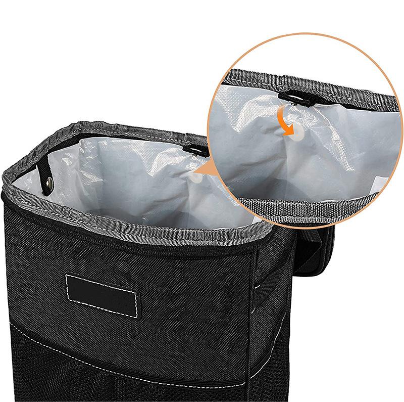 Car Trash Can With Lid And Storage Pocket - Yorkn Inc✅