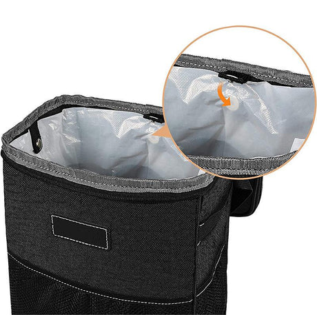 Car Trash Can With Lid And Storage Pocket - Yorkn Inc✅