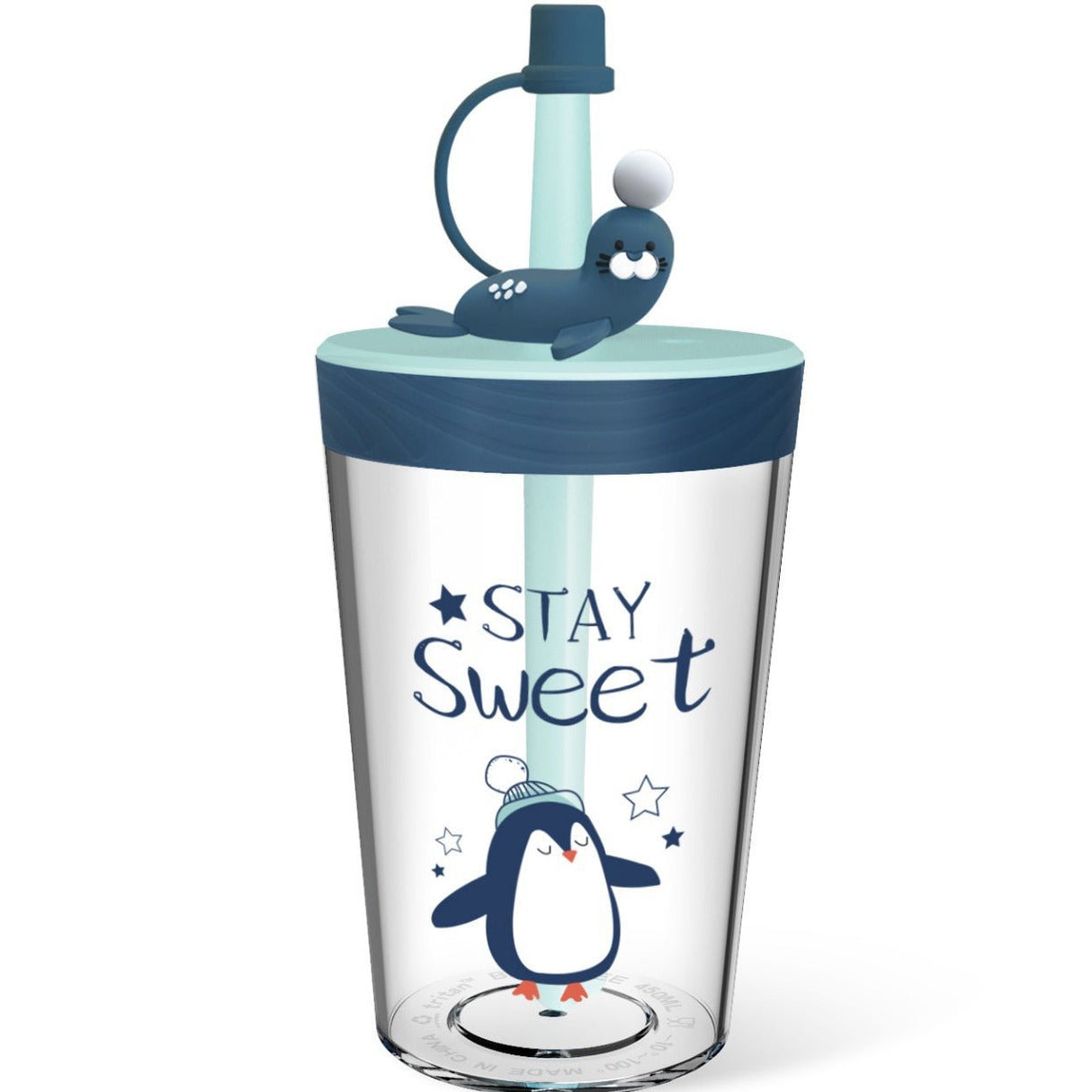 Cartoon Head Straw Cup - Yorkn Inc✅