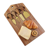 Cheese Board With 4 Cheese Knife Set - Yorkn Inc✅