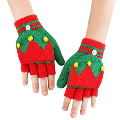 Christmas Gift Fingerless Gloves - Yorkn Inc✅