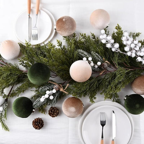 Christmas Ornament Velvet Balls Set - Yorkn Inc✅