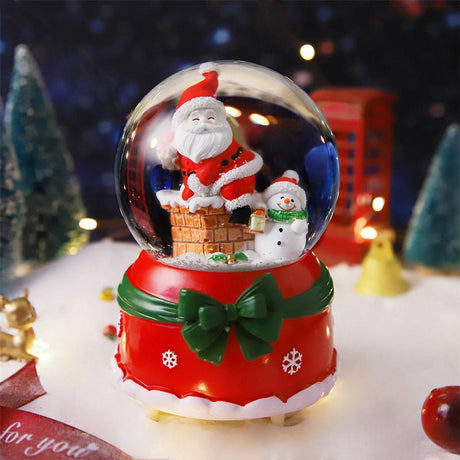 Christmas Snow Globe With Light And Music - Yorkn Inc✅