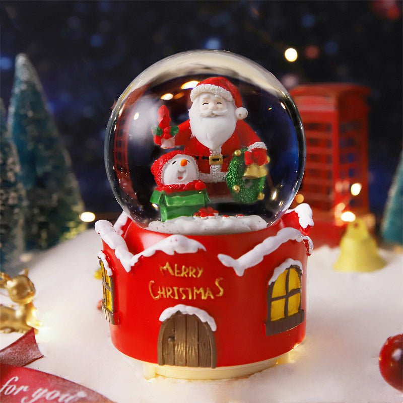 Christmas Snow Globe With Light And Music - Yorkn Inc✅