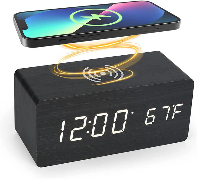 Clock With Wireless Charger - Yorkn Inc✅