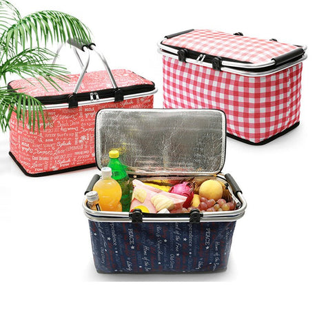 Collapsible Picnic Basket Cooler - Yorkn Inc✅