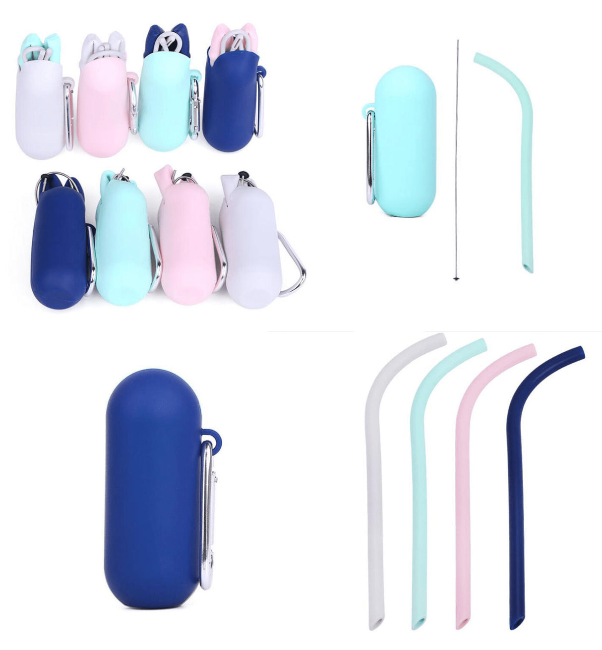 Collapsible Silicone Straws Set - Yorkn Inc✅