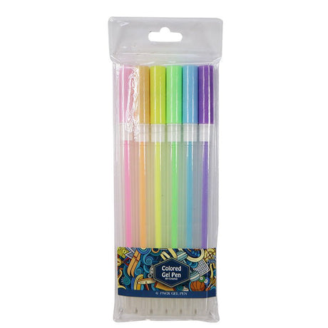 Colored Gel Pen Set Of 6pcs - Yorkn Inc✅