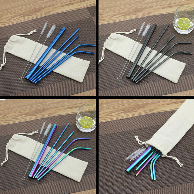 Colorful Stainless Straws - Yorkn Inc✅