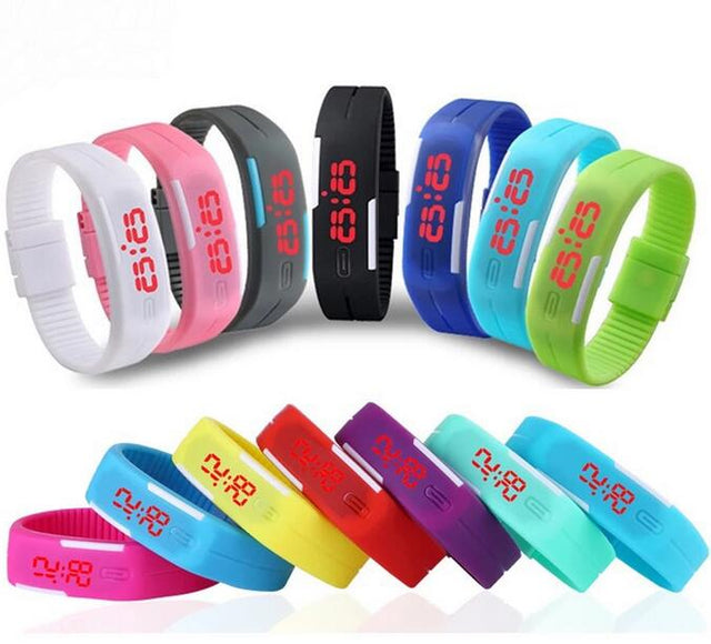 Colorful Tpu Strap Led Bracelet Watch - Yorkn Inc✅