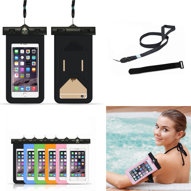 Compass Waterproof Phone Pouch With Armband - Yorkn Inc✅