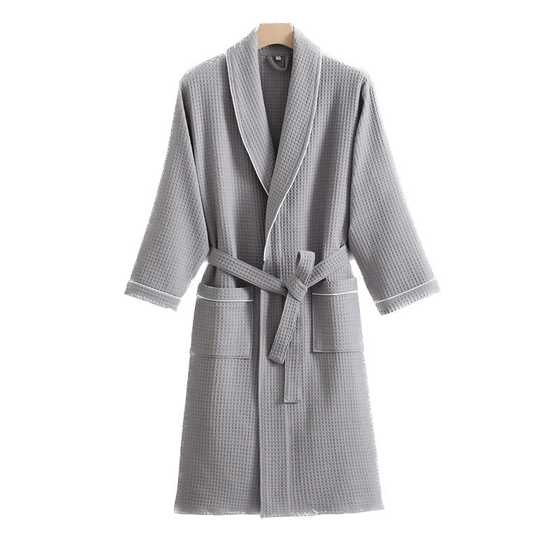 Cotton Waffle Style Bathrobe - Yorkn Inc✅