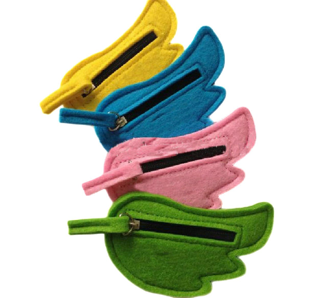Cute Felt Wing Shaped Wallet Pouch Coin Purse - Yorkn Inc✅