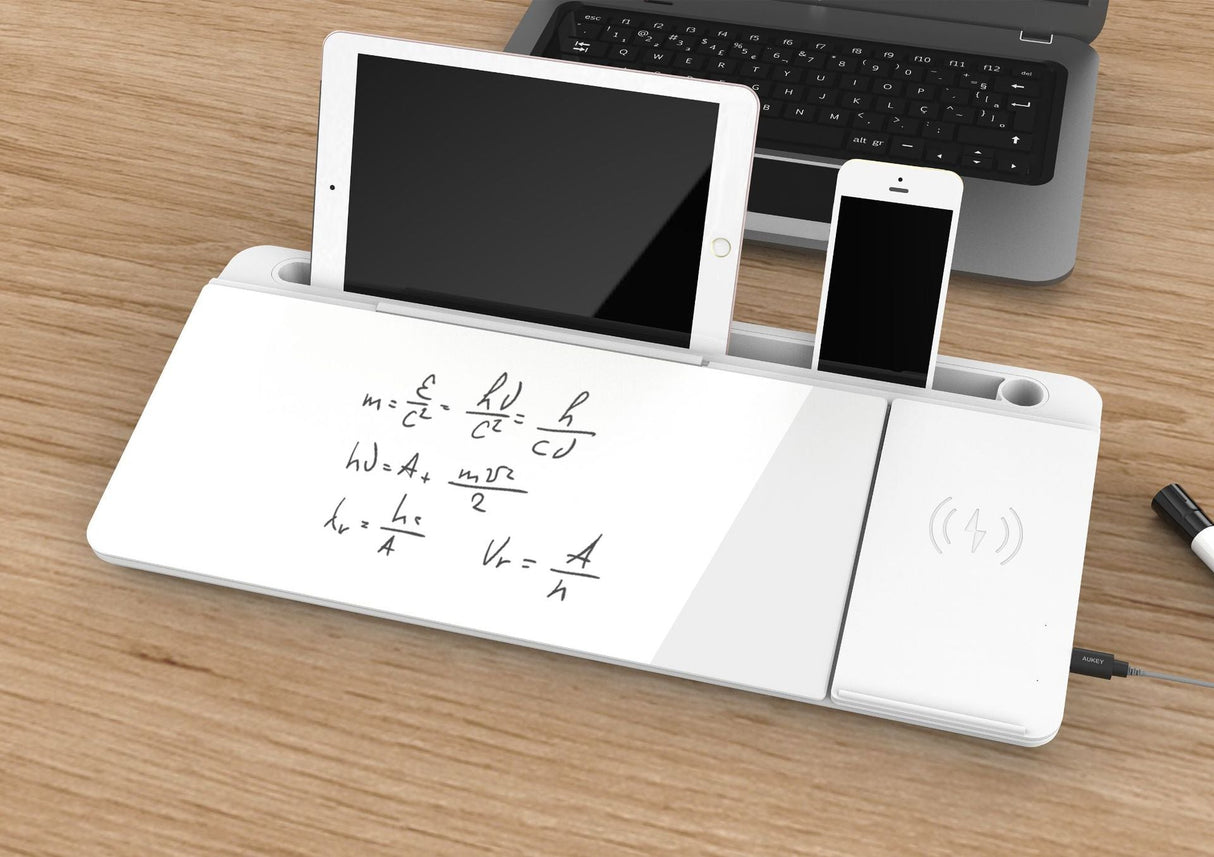 Desktop White Board With Wireless Charger - Yorkn Inc✅